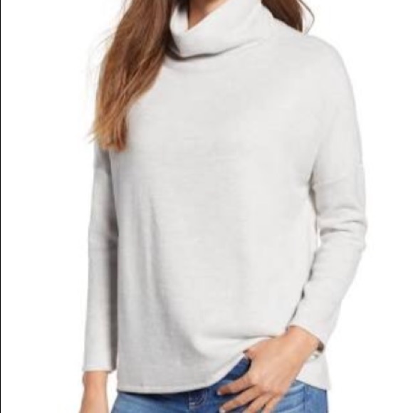 Lucky Brand xs light gray soft turtleneck sweater - Picture 1 of 6